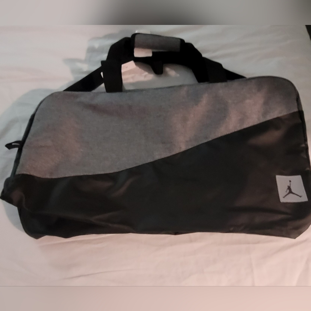 Nike Air Jordan Black and Gray Duffel Bag
